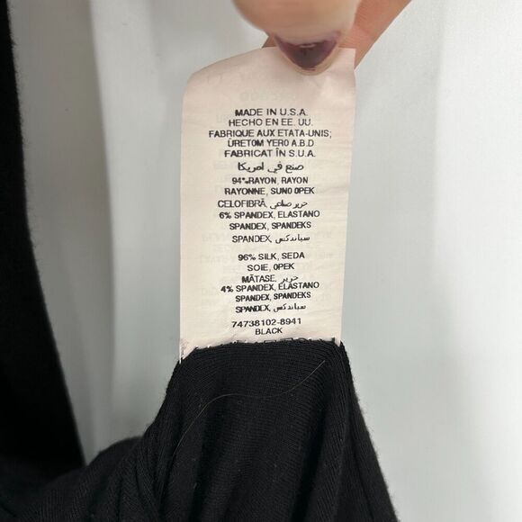 BEBE Black Y2K Babydoll Bandage Wrap Pleated Sleeveless Mini Dress Size Medium - Picture 5 of 5